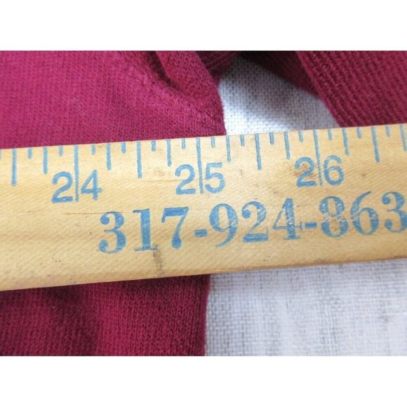 J.CREW‎ Sweatshirt Mens 2XL Burgundy Cotton Long Sleeve Crew Neck Slit Pullover - Picture 6 of 8